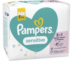 Servetėlės kūdikiams Pampers Sensitive, 4 pakuotės, 208 vnt.
