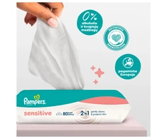 Pampers Sensitive Servetėlės Kūdikiams, 12 Pakuotė, 624 Servetėlės