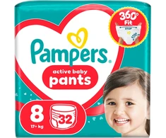 Sauskelnės-kelnaitės Pampers Pants, 8 dydis, 17+ kg, 32 vnt.