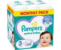 Sauskelnės Pampers Active Baby 3 dydis, 6-10kg, 208 vnt.