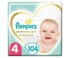 Sauskelnės Pampers Premium Care, 4 dydis, 8–14kg, 104 vnt.