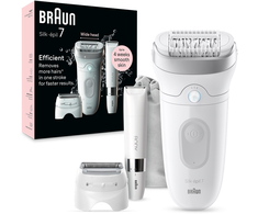 Braun Silk-épil 7 7-441 40 tweezers Sidabrinis, Baltas
