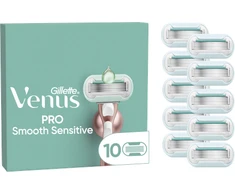 Skustuvo moterims Gillette Venus Deluxe Smooth Sensitive keičiamos galvutės, 10 vnt.