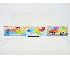 Hipo Puzzle transporto priemonės 11x22cm 6 tipai HPAW01 44195