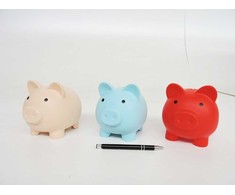 Midex PIGGY PINIGŲ DĖŽUTĖ, MAŽAS PLASTIKAS, ATIDARYMAS, ĮVAIRIŲ SPALVŲ