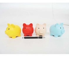 Midex PIGGY PINIGŲ DĖŽUTĖ, MAŽAS PLASTIKAS, ATIDARYMAS, ĮVAIRIŲ SPALVŲ
