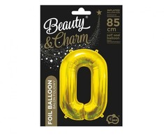 GoDan BALON foliowy Cyfra 0 auksinė 85 cm