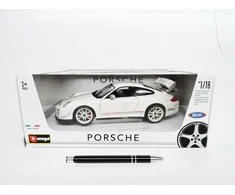 *BBURAGO metal. 1:18 PLUS PORSHE 911 GT3 RS Baltas