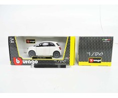 Bburago BBU 1:24 Fiat 500E 2023 Baltas 21110WT 11104