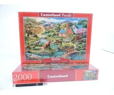 Castorland Dėlionė 2000 vnt. - Idiliškas namas su žirgais