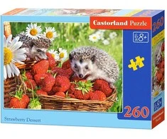 Castorland Dėlionė 260 vnt. - Ežiukas ir braškės