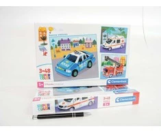 Clementoni Dėlionė 3x48 vnt. - Transporto priemonės