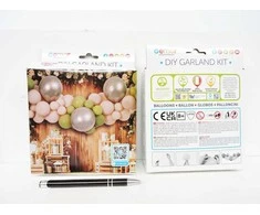 *GIRLANDA balonowa DIY zest., Balony Oliw.-szamp.