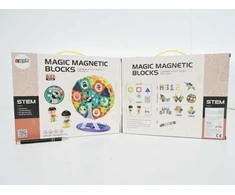 Lean Toys Magnetinės kaladėlės 71 vnt.