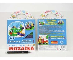 Teka *MOZAIKOS blizgus, TRANSPORTO PRIEMONĖS, 3in1, magnetai + putplastis