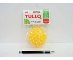 TULLO 441 Sensorinis kamuolys masažui ir reabilitacijai 9cm geltonas