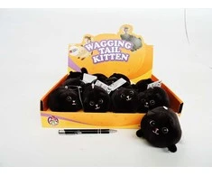 Lean Toys Pliušinis šokinėjantis katinas su varpeliu