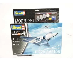 Revell Lockheed Martin F-22A Raptor 1/72 dovanų rinkinys su dažais, klijais