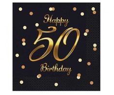 GoDan SERWETKI 50 Birthday 33x33 cm 20 vnt