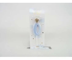 Amscan Gimtadienio žvakutė nr 0 melsva 9.5cm