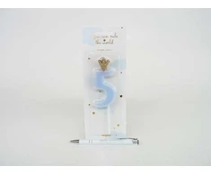 Amscan Gimtadienio žvakutė nr 5 melsva 9.5cm