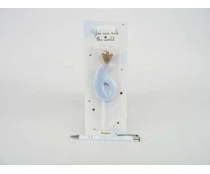 Amscan Gimtadienio žvakutė nr 6 melsva 9.5cm