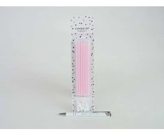 Party Deco Žvakutės gimtadienio 12 vnt 14cm ružavos