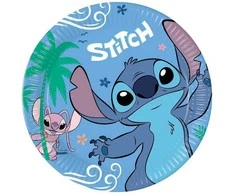 GoDan „Stitch &amp; Angel“ popierinės lėkštės, 23 cm, 8 vnt. 96794