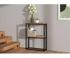 Adrk Furniture Konsolinis stalas, MASON, 60x80x20, Juoda