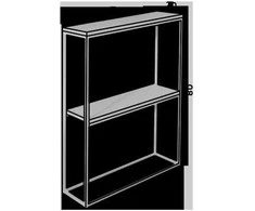 Adrk Furniture Konsolinis stalas, MASON, 60x80x20, Juoda