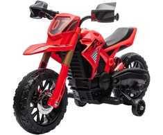 AIYAPLAY vaikiškas elektrinis motociklas, 6 V vaikiškas motociklas su mokomaisiais ratais, vaikiška transporto priemonė su garso signalu ir užvedimo garsu, 3 km/h, skirtas 3-8 metų vaikams, ne daugiau kaip 30 kg, raudonas