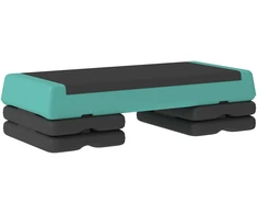 Aosom Aerobikos Stepperis 77x36x10.5/15.5/20.5 cm Žalias Reguliuojamas