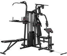 Aosom Daugiafunkcinė treniruočių stotis 250x183x213 cm juoda, plienas