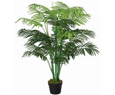 Aosom Dirbtinė palmė, 16x125 cm, žalia, plastikas