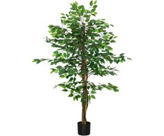 Aosom Dirbtinis fikusas 150 cm žalias, plastikas