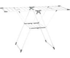 Aosom Drabužių džiovyklė 156,5x61,5x97 cm balta, sulankstoma metalinė
