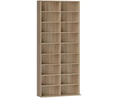 Aosom DVD lentyna 78,5x24x175 cm natūralaus medžio laikymas