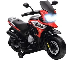 Aosom Elektrinis motociklas vaikams, 85.5x44.5x56 cm, raudonas, plastikas plienas
