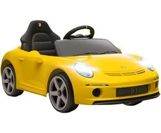 Aosom Elektrinis vaikiškas automobilis, 108x65,5x47 cm, geltonas, plastikas