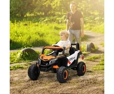 Aosom Elektrinis vaikiškas automobilis, 96x61x56 cm, oranžinis, plastikas