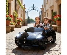 Aosom Elektrinis vaikiškas automobilis, Maserati, 120x72x50 cm, juodas, plastikas