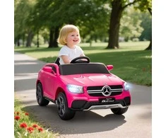 Aosom Elektrinis vaikiškas automobilis, 105x68x50 cm, rožinis, plastikas metalas