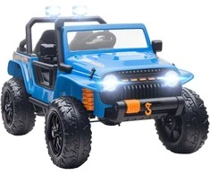 Aosom Elektrinis vaikiškas automobilis, 123.5x70.3x71.3 cm, mėlynas, metalas plastikas