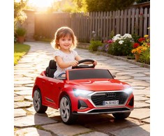 Aosom Elektrinis vaikiškas automobilis Audi Q8 98x49.5x43 cm raudonas, plastikas