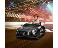 Aosom Elektrinis vaikiškas automobilis, 115x66x44 cm, juodas, plastikas