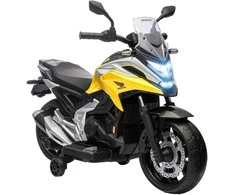 Aosom Elektrinis vaikų motociklas, 107x46x75 cm, geltonas, plastikas