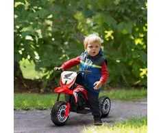 Aosom Elektrinis vaikų motociklas Honda, 71x40.5x43.5 cm, raudonas, plastikas