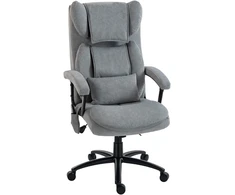 Aosom Ergonomiškas biuro kėdė 70,5x76x114 cm Pilka masažo funkcija