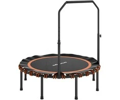 Aosom Fitneso batutas, 122x109-129 cm, oranžinė, reguliuojama rankena