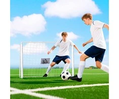 Aosom Futbolo vartai 186x62x123 cm balti metaliniai